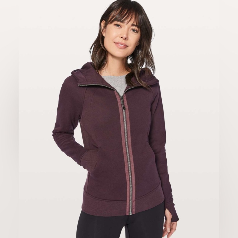 Lululemon Light As Warmth Scuba In Black Cherry Size 10
